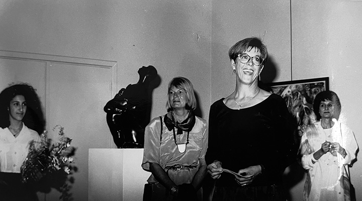 Dorte Berner and Trudi at their exhibition. Dicks left for Paris, France, soon afterwards.