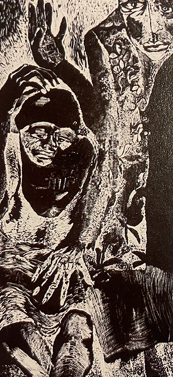 Trudi Dicks - Large black-and-white linoleum prints (1988/9)
