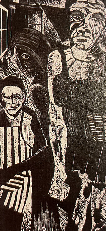 Trudi Dicks - Large black-and-white linoleum prints (1988/9)